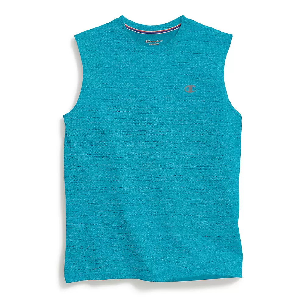 Champion Mens Double Dry Mesh Texture Muscle Tee
