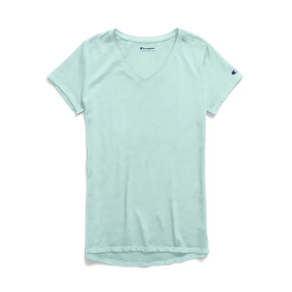 Champion Womens Authentic Wash V-Neck Tee