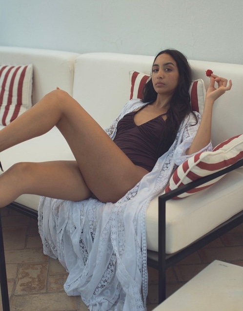 Lucinda Moonshine Embroidery Wrap Coverup