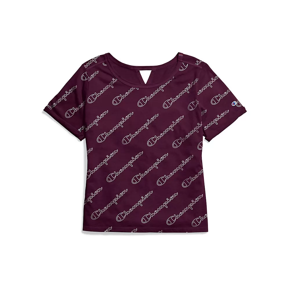 Champion Womens Heritage Tee, Allover Logo