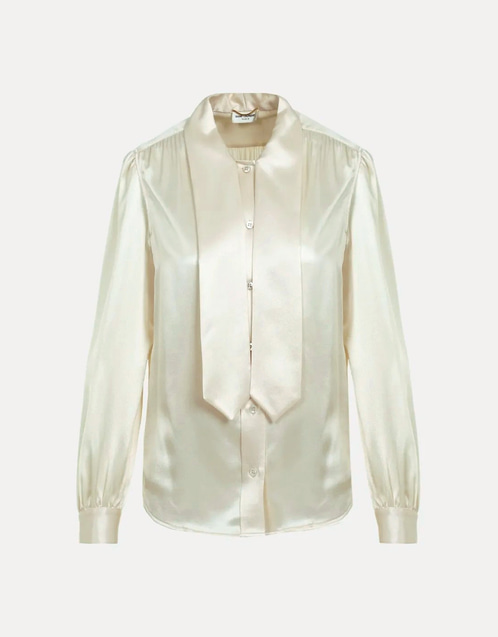 Lavalliere Silk Shirt