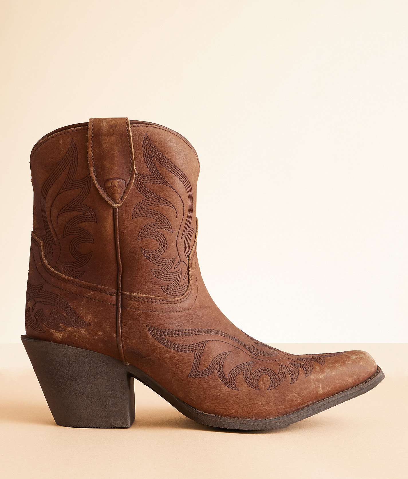 Ariat Chandler Leather Western Ankle Boot - Women's Shoes in Distressed Brown
