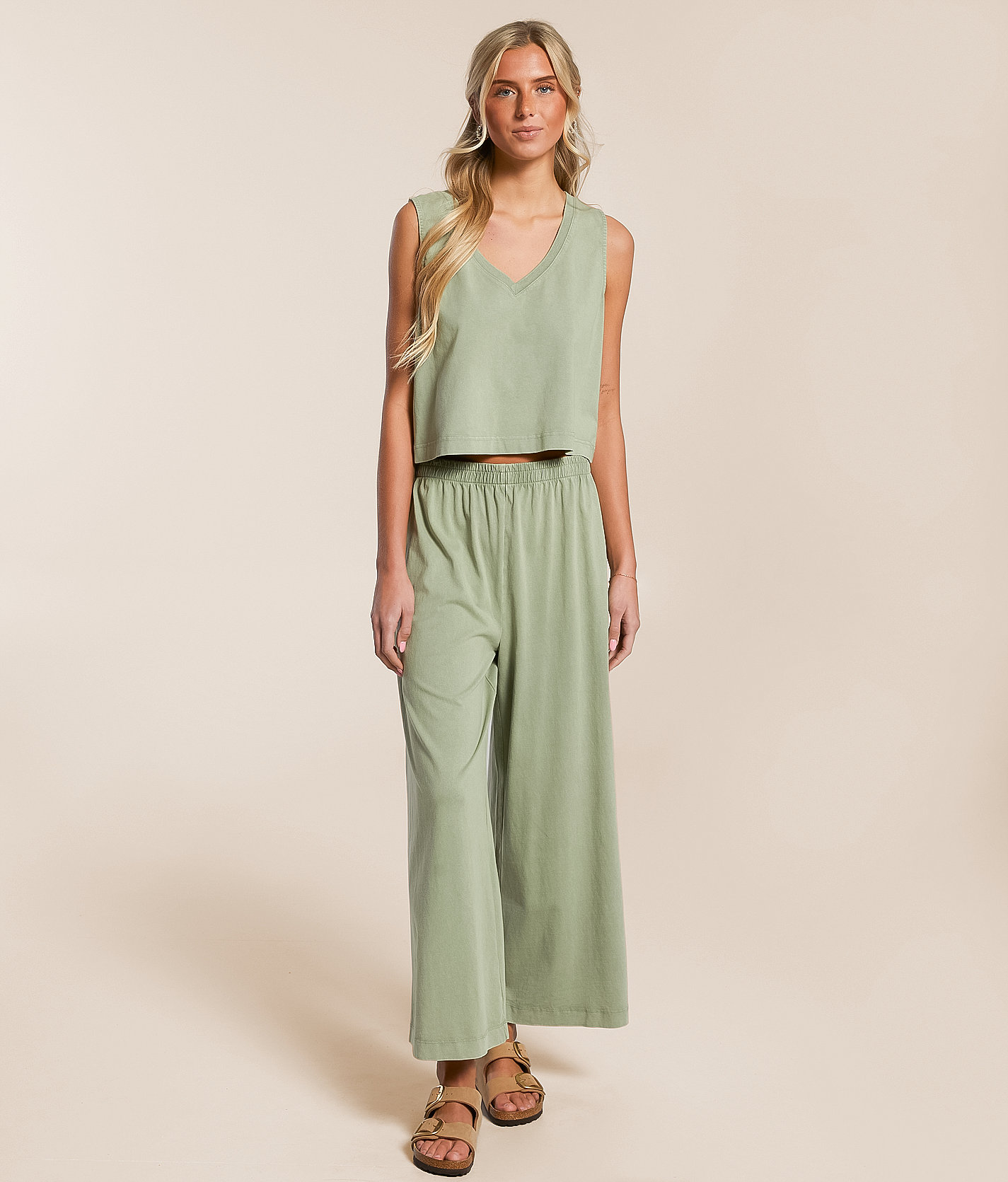 Z Supply Sloane Cropped Tank Top - Women's Tank Tops in Avocado