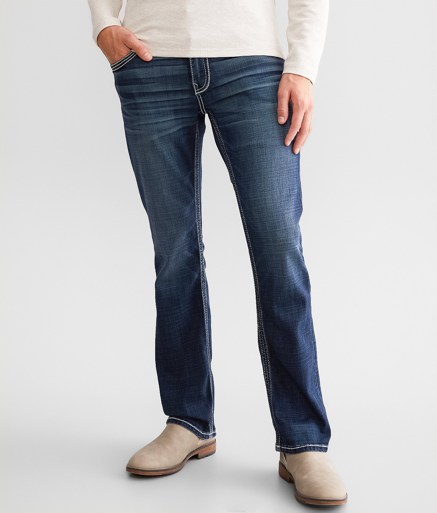 Buckle Black Three Boot Stretch Jean - Men's Jeans in Rosemary
