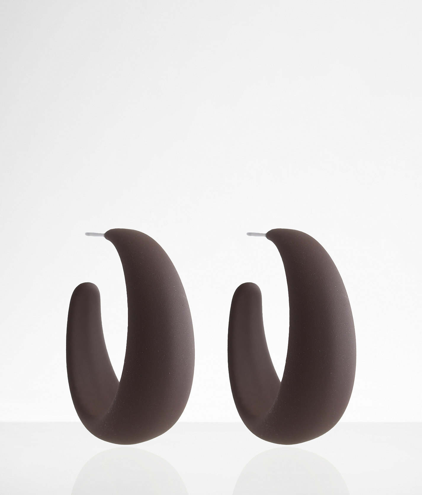 boutique by BKE Matte Hoop Earring - Women's Jewelry in Brown