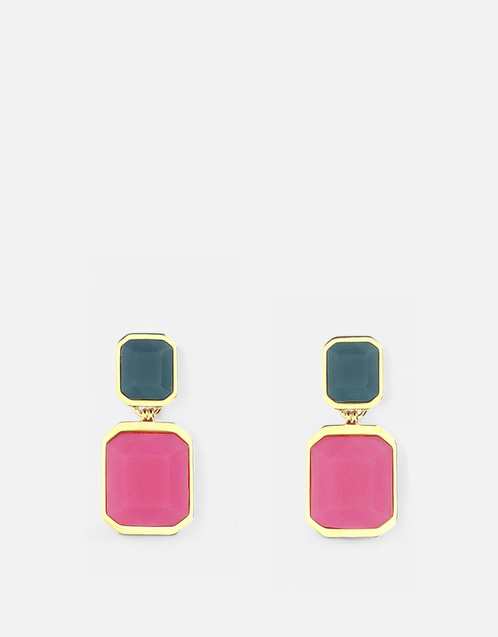 Golden Metal Earrings