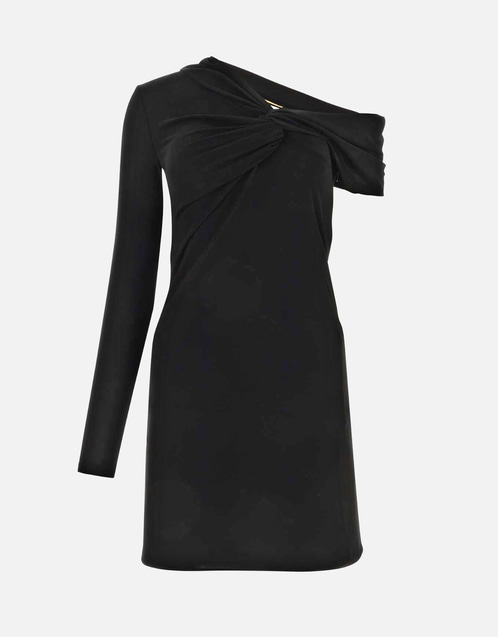 Black Viscose Mini Dress