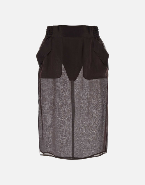 Brown Silk Skirt