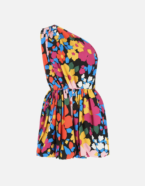 Printed Viscose Mini Dress