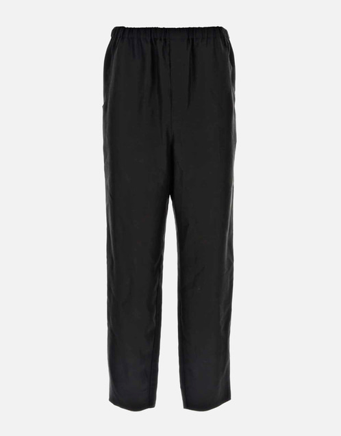 Men's Black Viscose Blend Pant