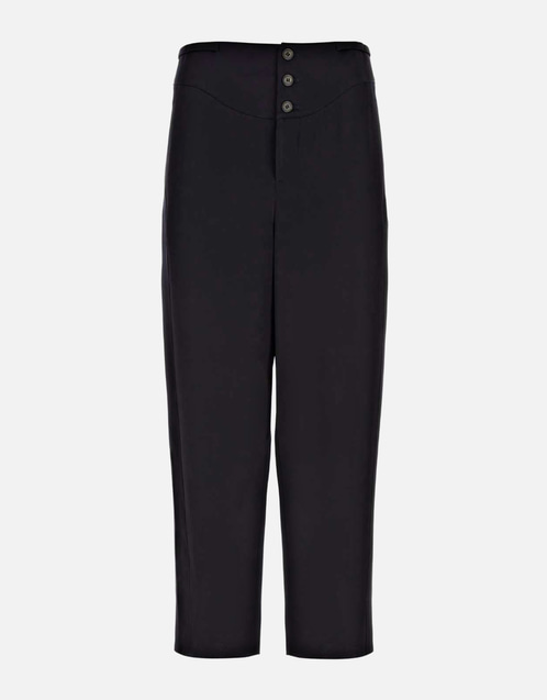 Men's Midnight Blue Crepe Satin Pant