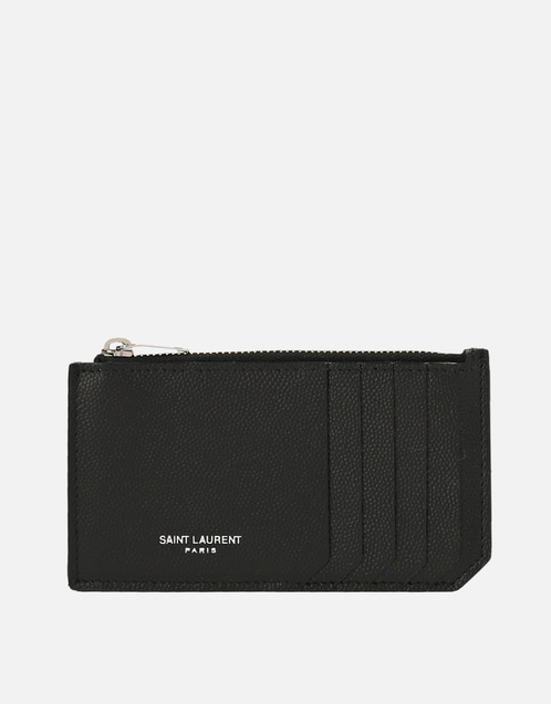 Calfskin Leather Fragments Card Holder