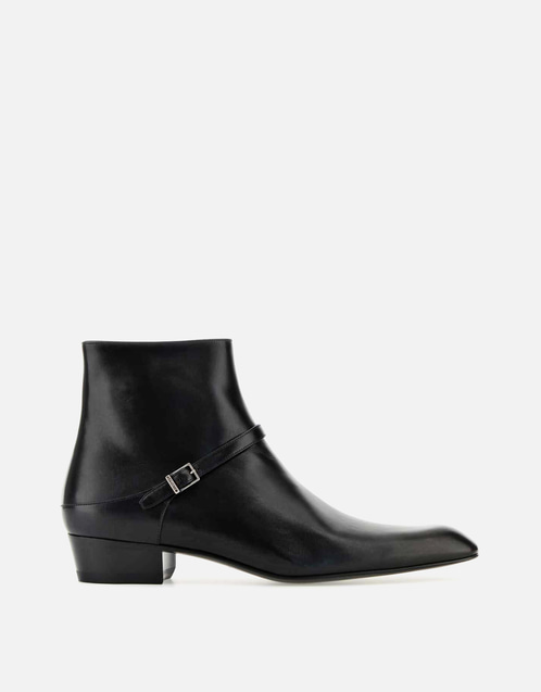 Men's Pebble Calfskin Leather Augustin Ankle Boots