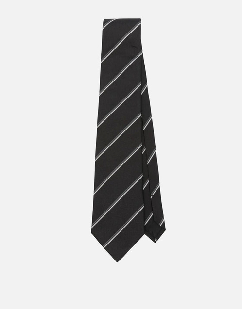 Men's Striped Wide Tie In Silk