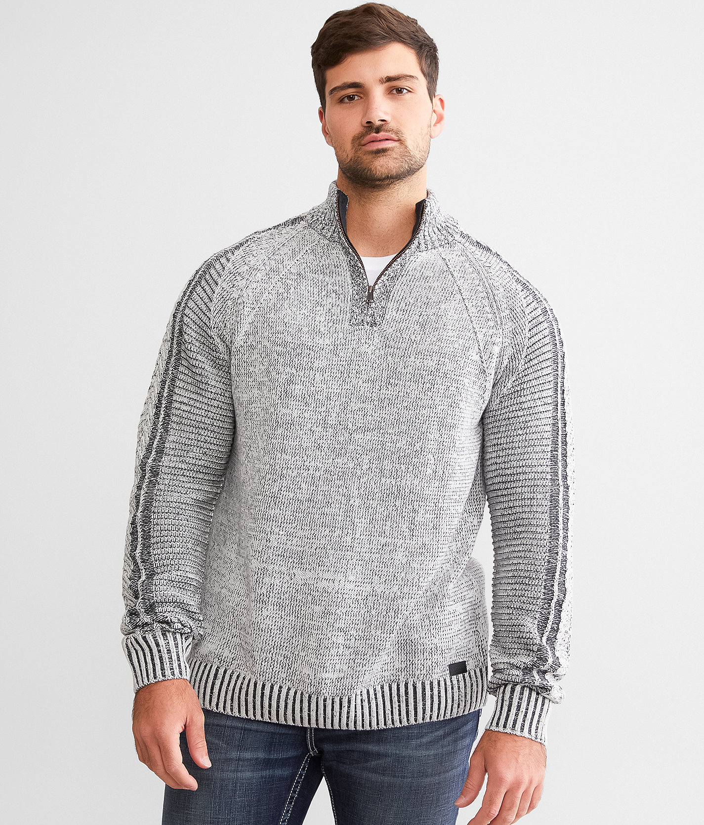 Outpost Makers Quarter Zip Sweater - Men's Sweaters in Silver Heather
