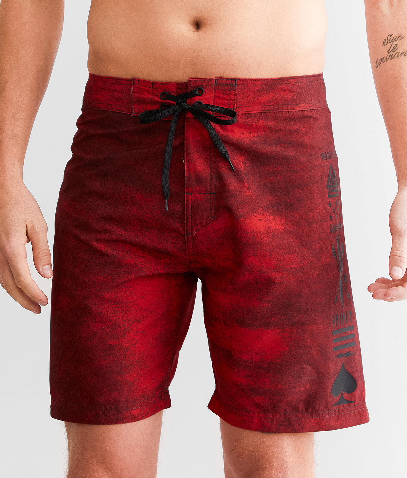 Howitzer Viking Boardshort - Men's Swimwear in Red