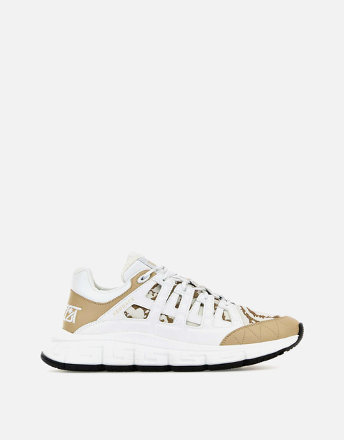 Men's Trigreca Calf Leather Barocco Jacquard Sneakers