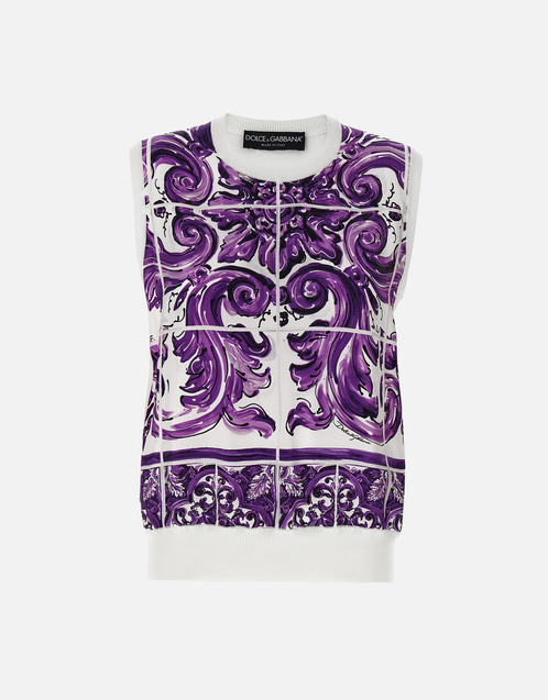 Maiolica Printed Vest
