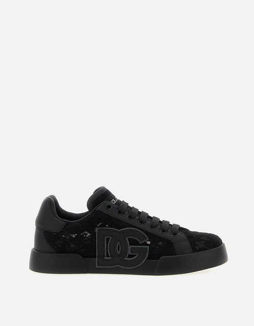 Portofino Light Strobel Taormina Lace And Napped Calf Leather Sneakers