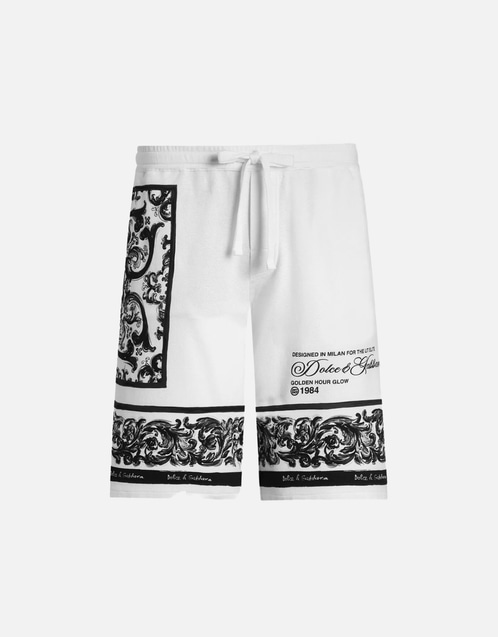 Men's Majolica-Printed Cotton Bermuda Shorts