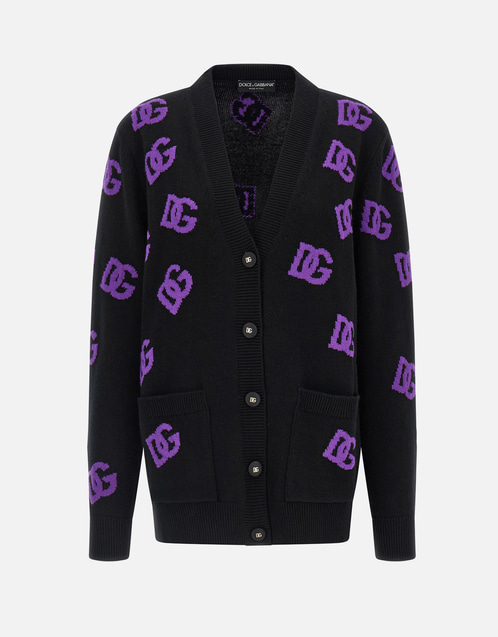 Logo Virgin Wool Cardigan