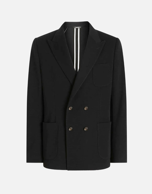 Men's Wool Blend Double-Breasted Blazer
