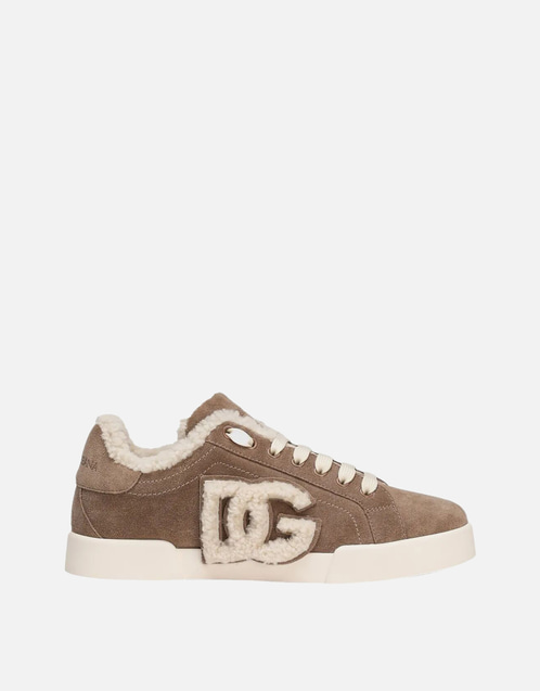 Suede And Shearling Lining Sneakers