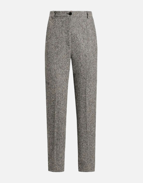 Wool Blend Dotted Printed Pants