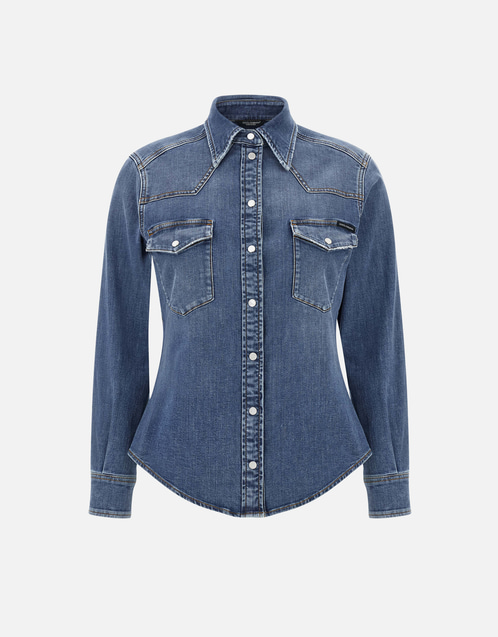 Stretch Cotton Denim Shirt