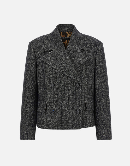 Wool Blend Striped Jacket