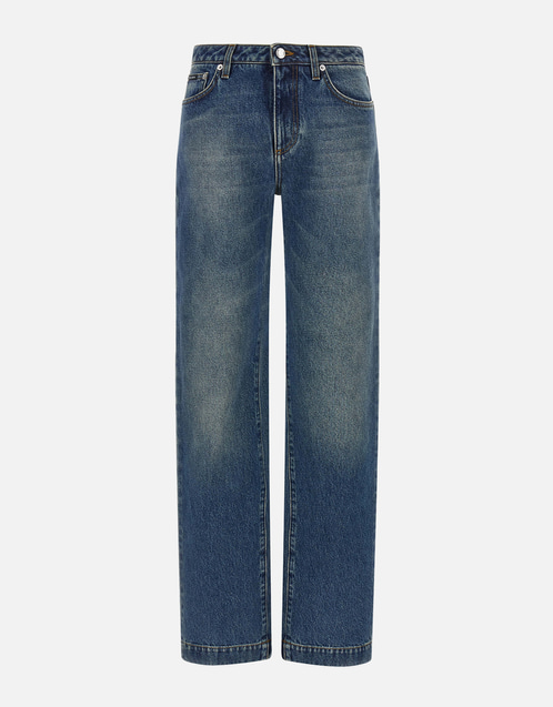 Cotton Washed Denim Jeans