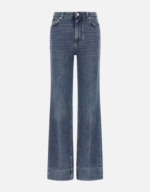 Cotton Used-Effect Denim Jeans