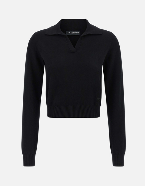 Cashmere Polo-Style Sweater