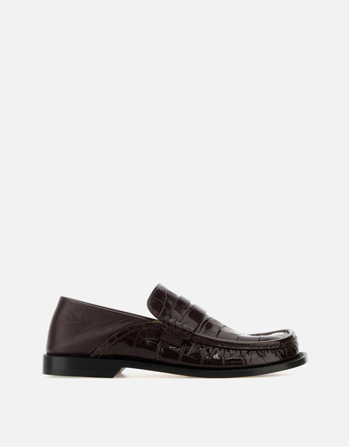 Burgundy Leather Campo Loafers