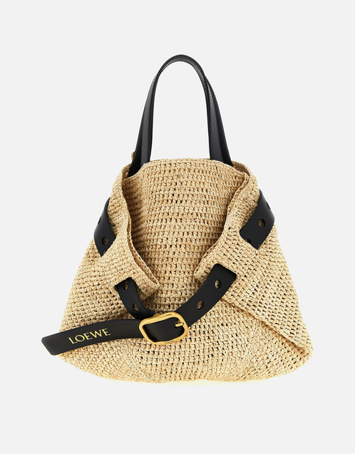 Punch Hole Mini Raffia Handbag