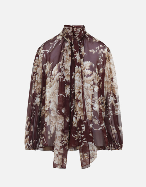 All Over Printed Silk Shirt