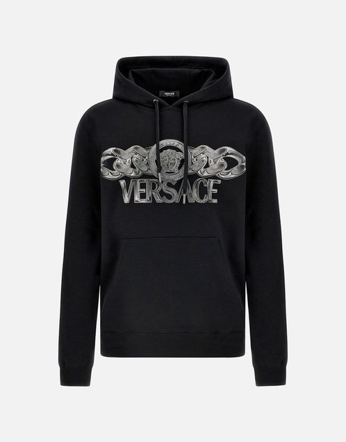 Men's Medusa On Chain Printed Long-Sleeved Hoodie