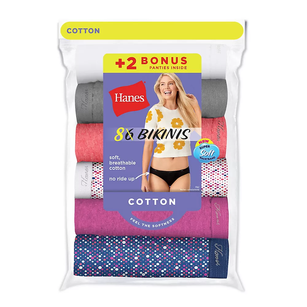 Hanes Women's Bikini 8-Pack