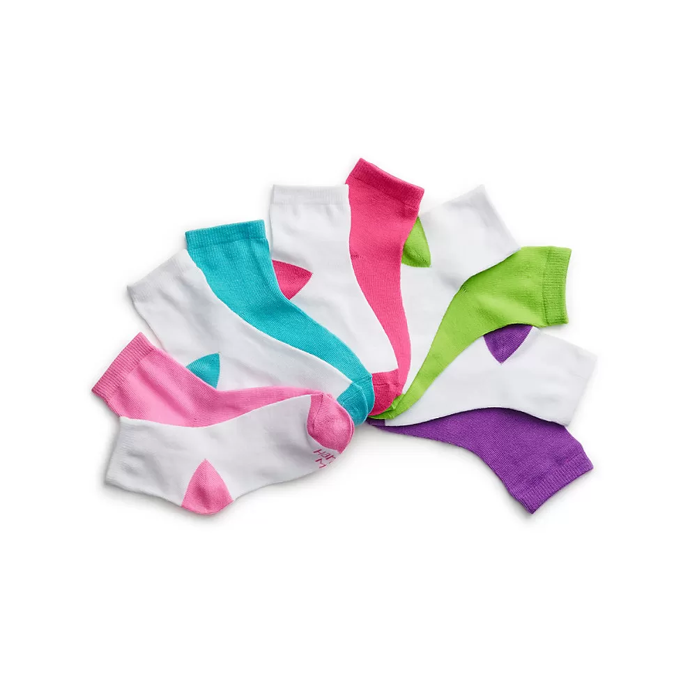 Hanes Girls' Ankle EZ Sort Socks Assorted 10-Pack