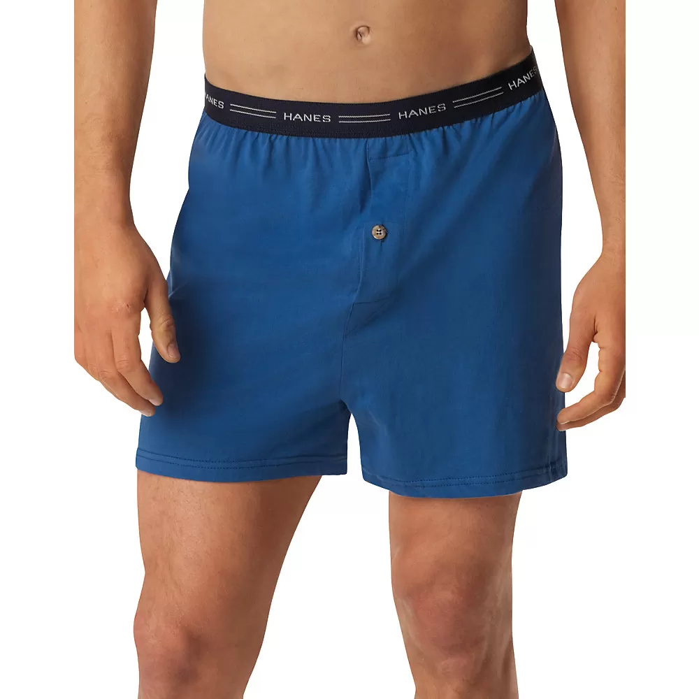 Hanes Men's TAGLESS ComfortSoft Knit Boxer with Comfort Flex Waistband 5-Pack