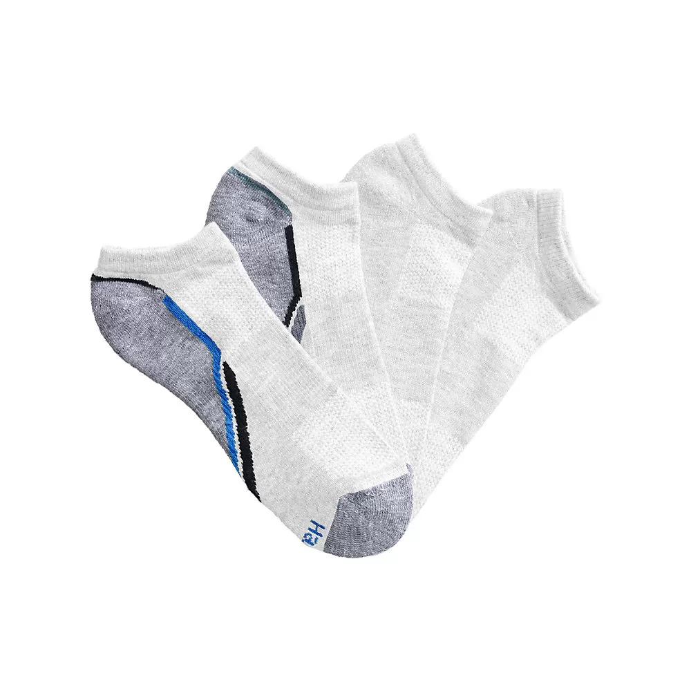 Hanes Men's X-Temp Arch Support Ventilation No-Show Socks 4-Pack