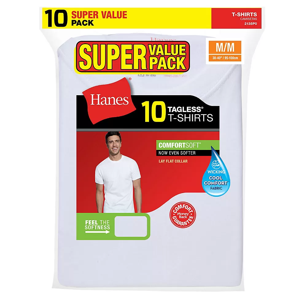 Hanes Men's Crew Super Value Pack P10