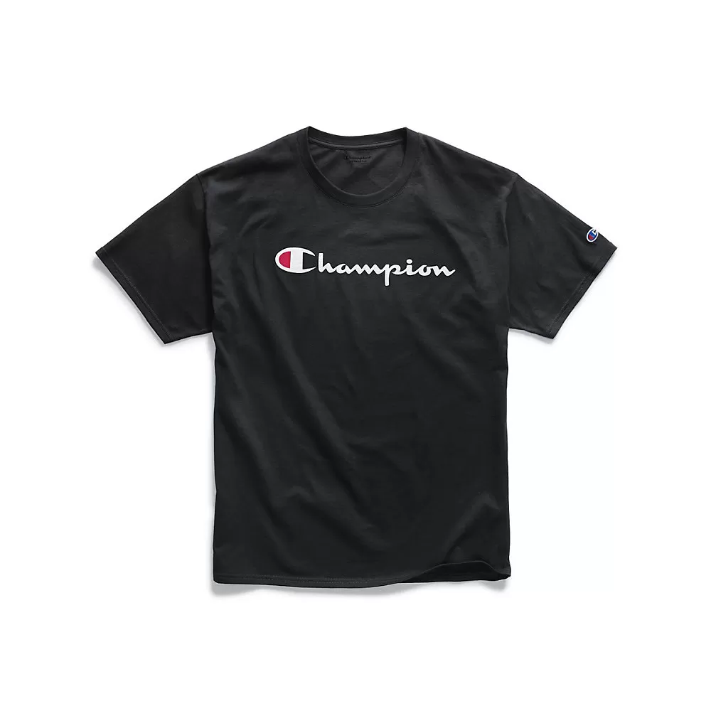 Champion Men's Graphic Jersey Tee, Script Logo