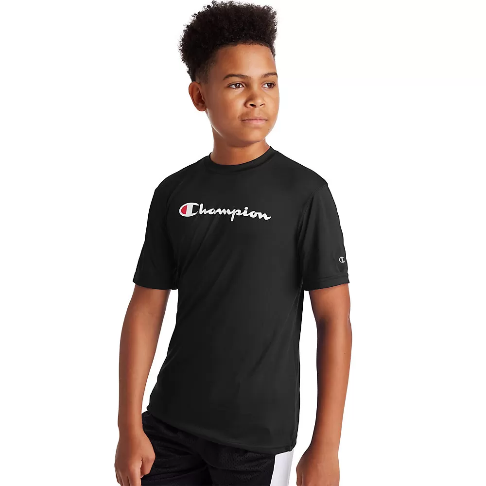 Champion Youth Double Dry Logo Tee