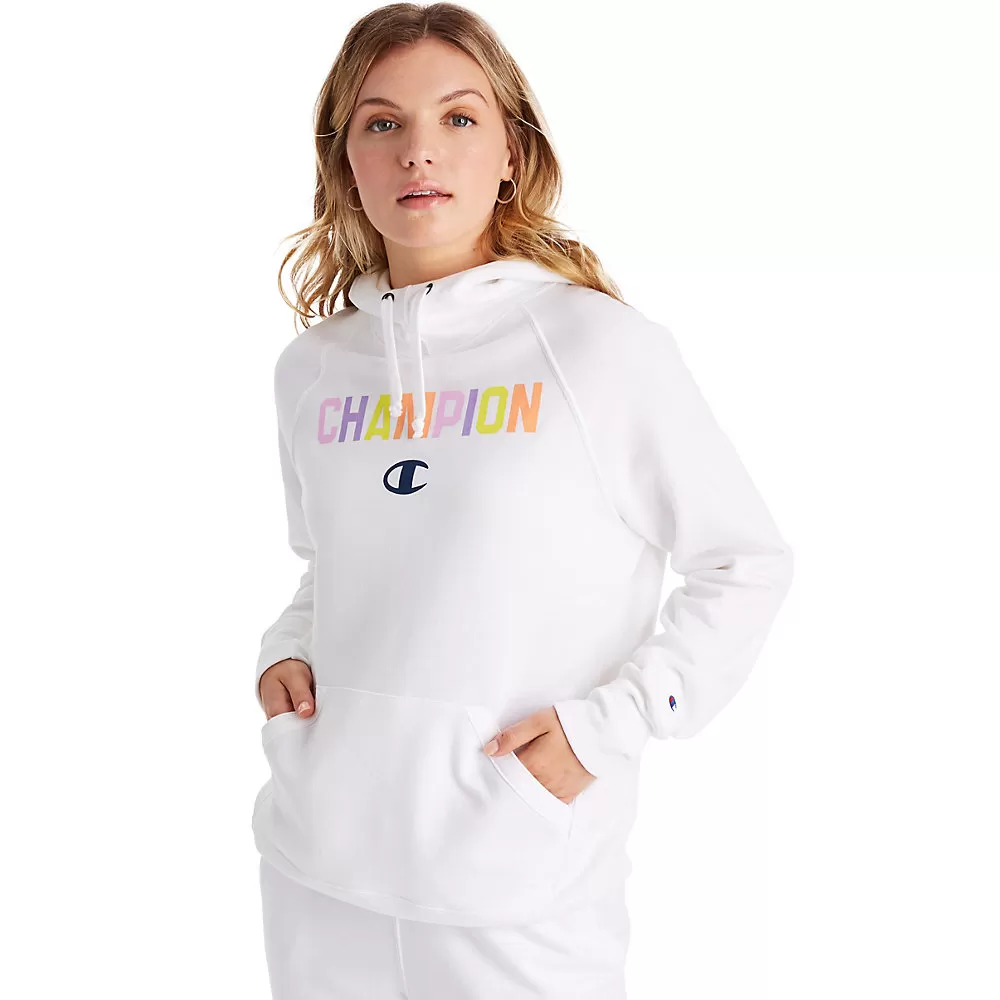 Powerblend Hoodie, Pop Color Logo