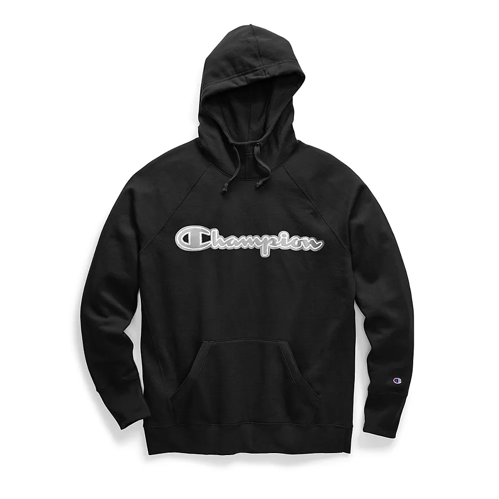 Champion Women's Powerblend Fleece Pullover Hoodie, Chainstitch Logo
