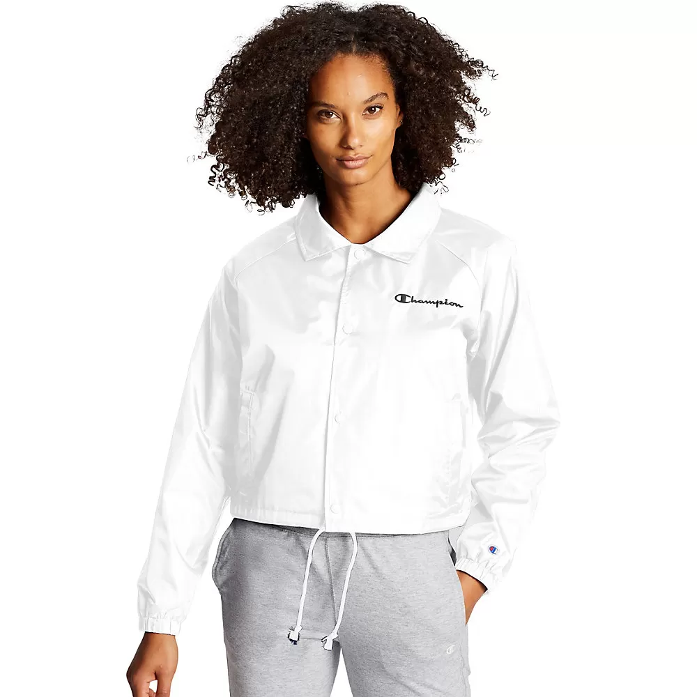 Cropped Coaches Jacket, Color Pop Logo