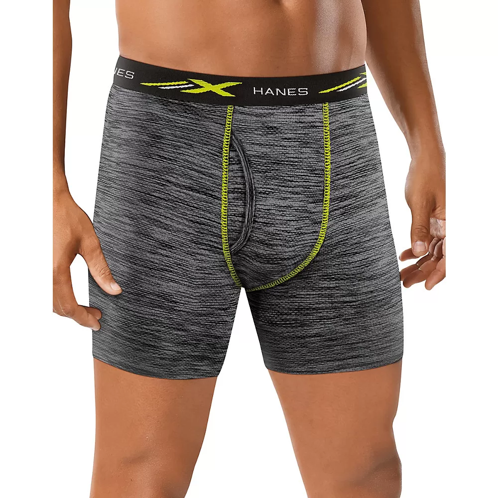 Hanes X-Temp Mesh Performance Space Dye Boxer Briefs 2X 3-Pack