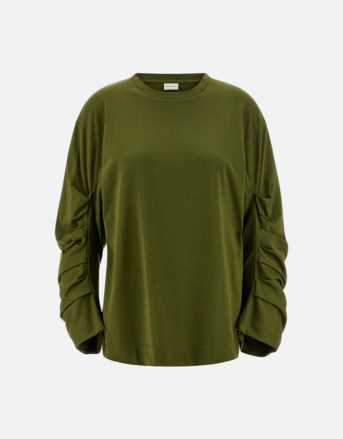 Heynas Cotton Pleated Sleeves T-Shirt