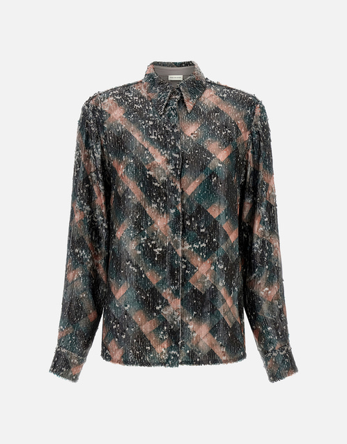 Chowy EMB All-Over Sequin Appliqué Shirt